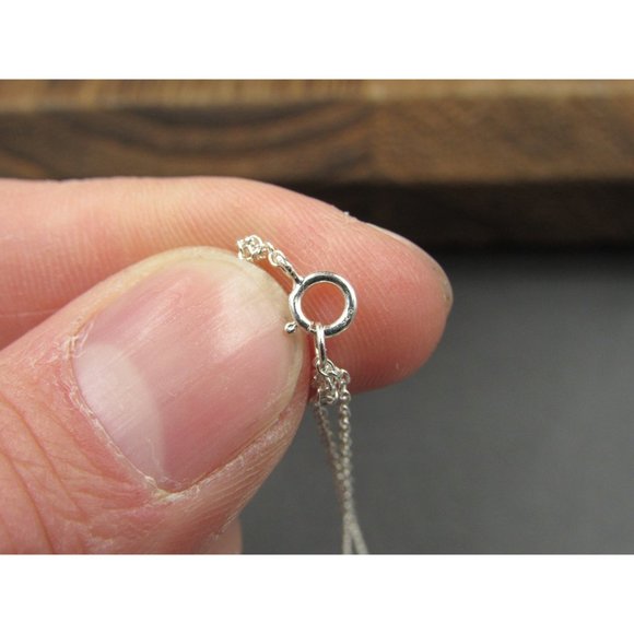 16 Inch Sterling Silver Tiny Two Hearts Necklace - Picture 4 of 6